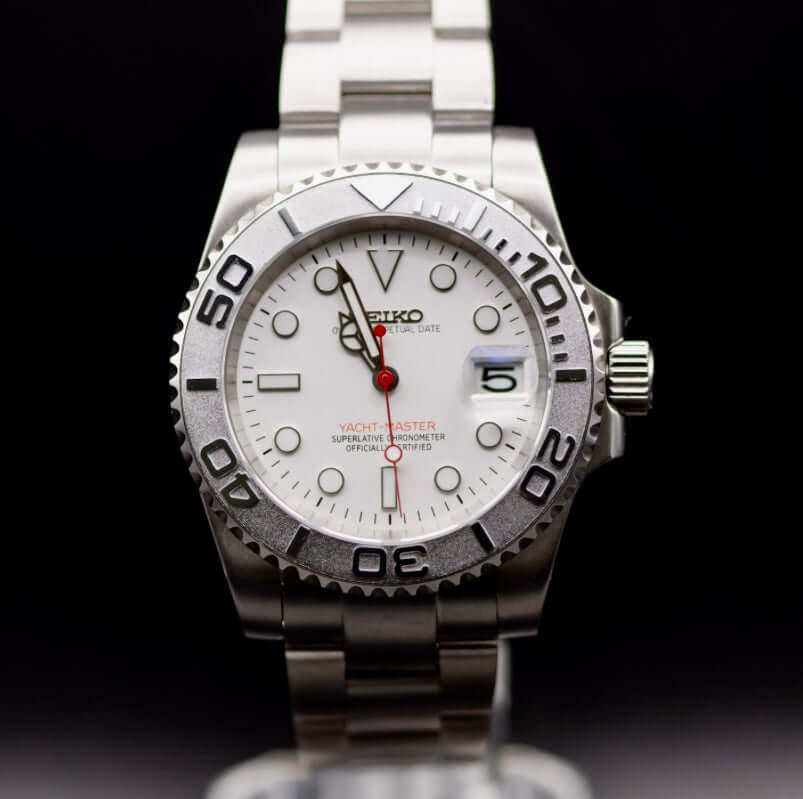 オマージュウォッチYacht-Master Seiko Mod Yacht Master Grey – NeoLux Watch & Co