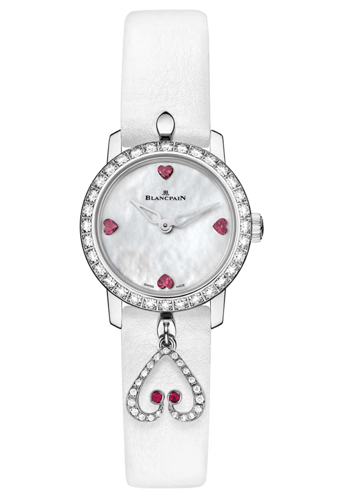 Blancpain Ladybird Ultraplate Hearts White Gold Diamond Ostrich Ladies Watch - 0063 1997 58A