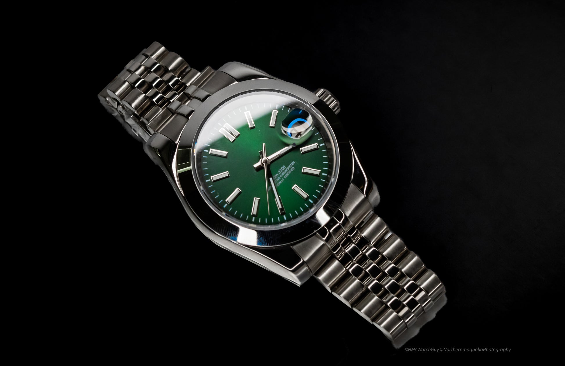 Seikomod Green DateJust nologo image 4