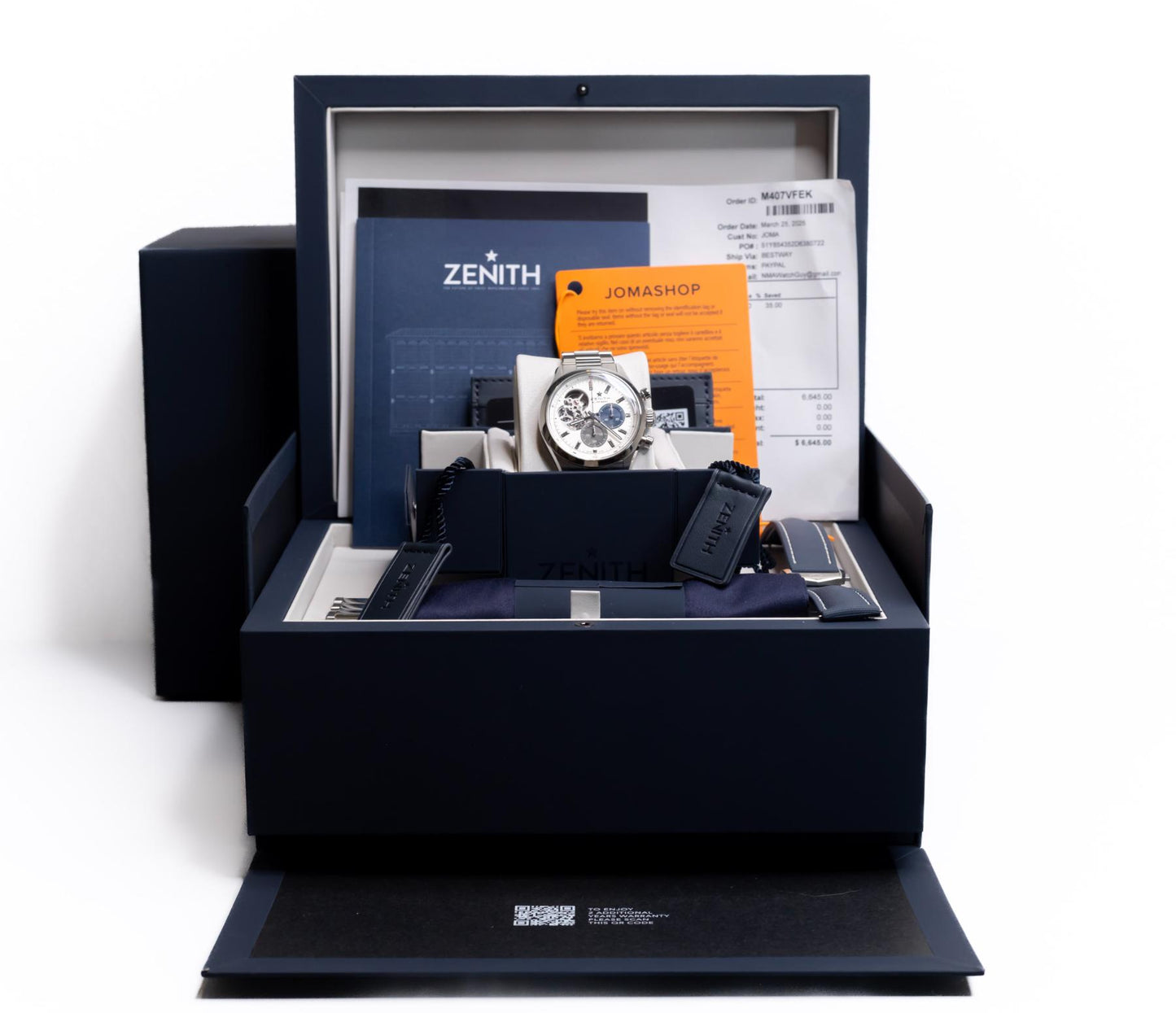 Zenith Chronomaster Open Heart White Dial 03.3300.3604/69.M3300 – El Primero – Full Set