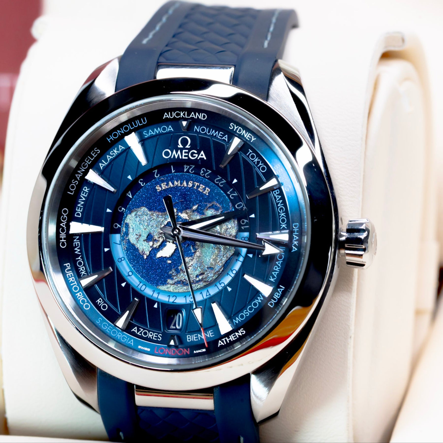2025 Omega Seamaster Aqua Terra "World Timer" Complete Set