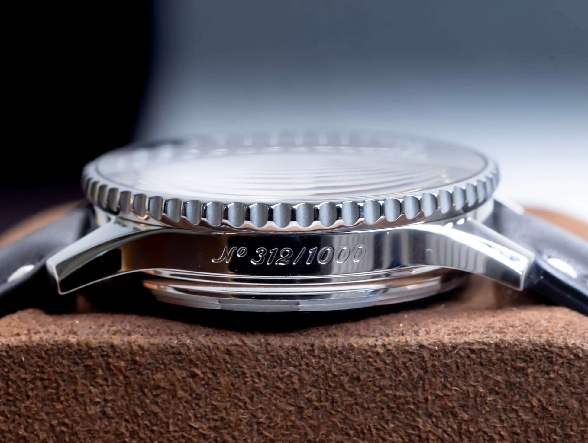 Breitling Navitimer 01 Stratus Gray limited edition with engraved numbering on the case.
