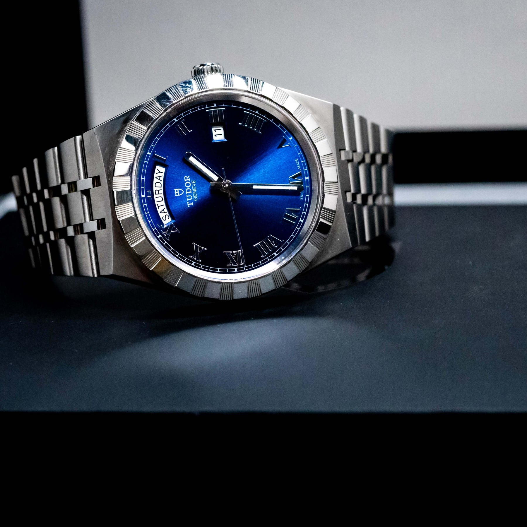 Tudor Royal 41 Blue Dial Day Date Stainless Steel M28600-0005