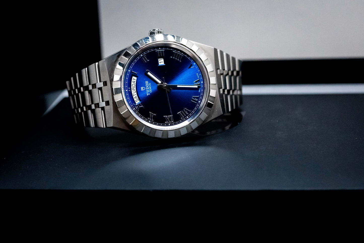 Tudor Royal 41 Blue Dial Day Date Stainless Steel M28600-0005