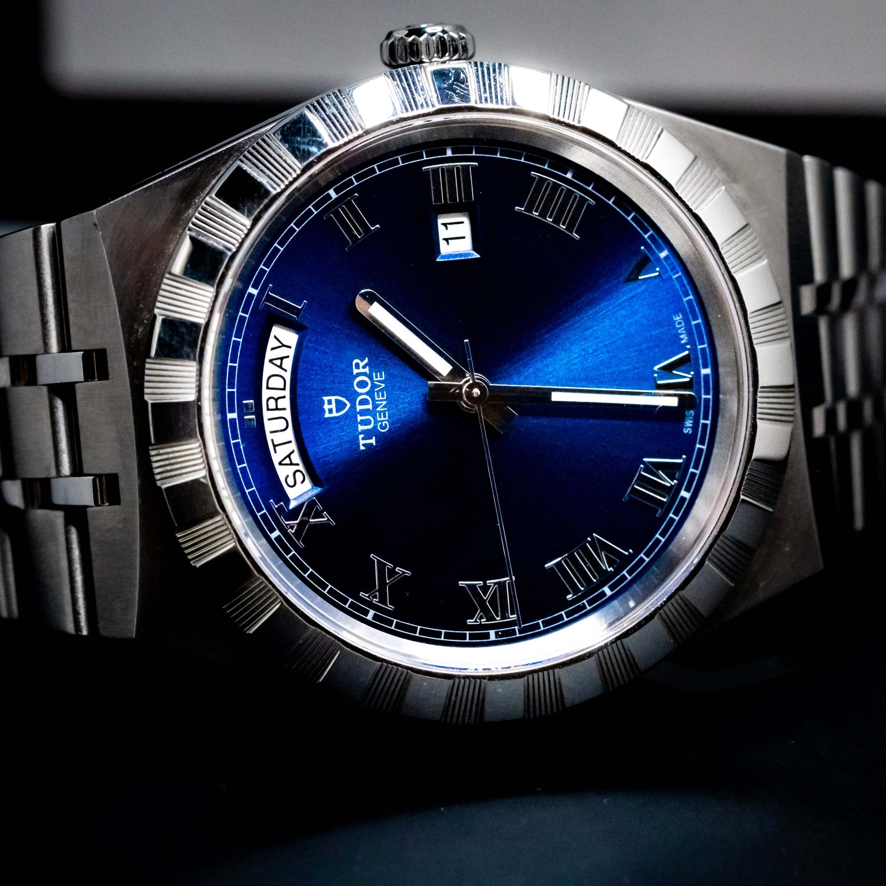 Tudor Royal 41 Blue Dial Day Date Stainless Steel M28600-0005