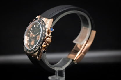 Seikomod Daytona negro y dorado