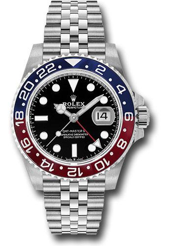Rolex GMT-Master II 40mm Steel Watch – Pepsi Bezel, Black Dial, Jubilee Bracelet 126710BLRO