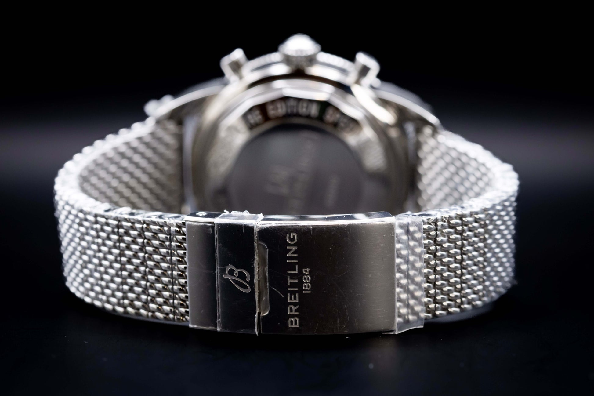 2025 BNIB - Breitling SuperOcean Chronograph Green 44mm- Breitling A13313 with silver mesh bracelet.