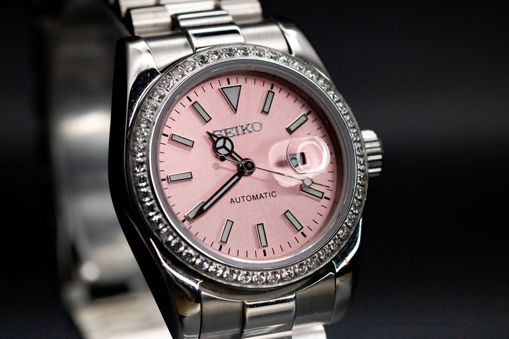 Pink DateJust Seikomod image 2