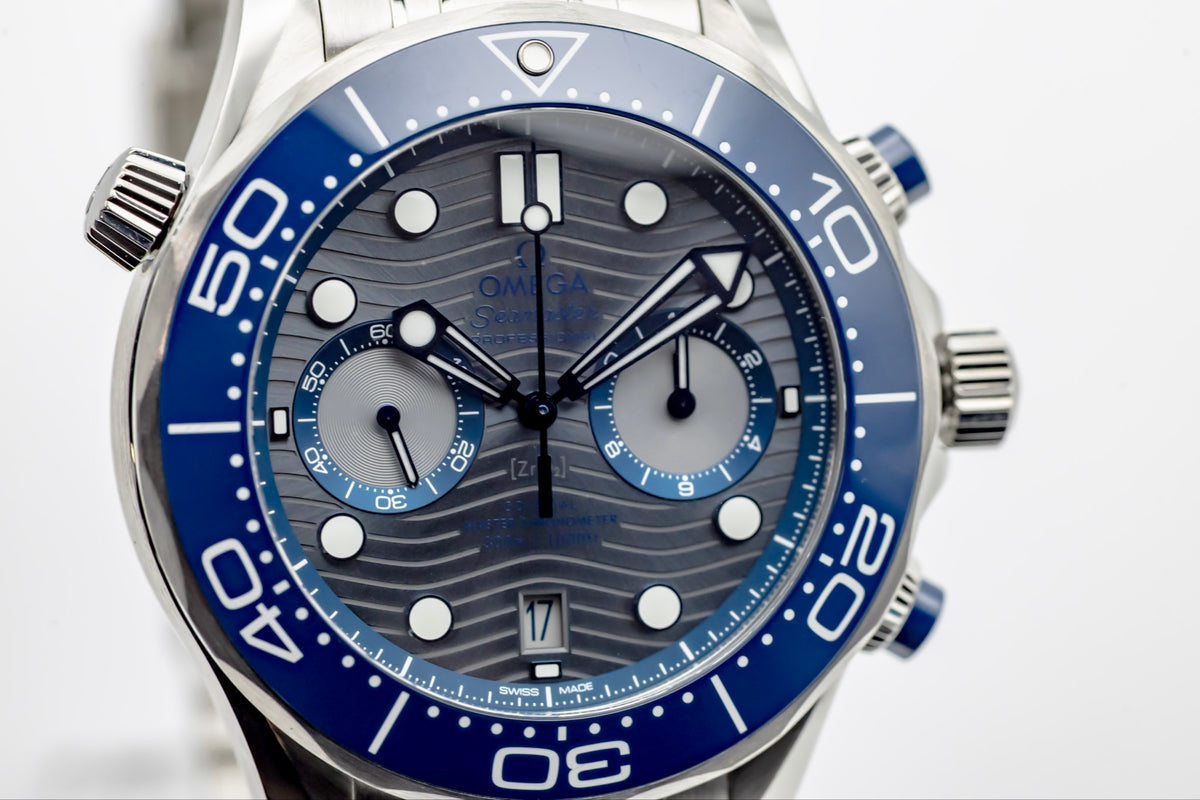 2023 Omega Seamaster Diver 300M Chronograph Complete Set