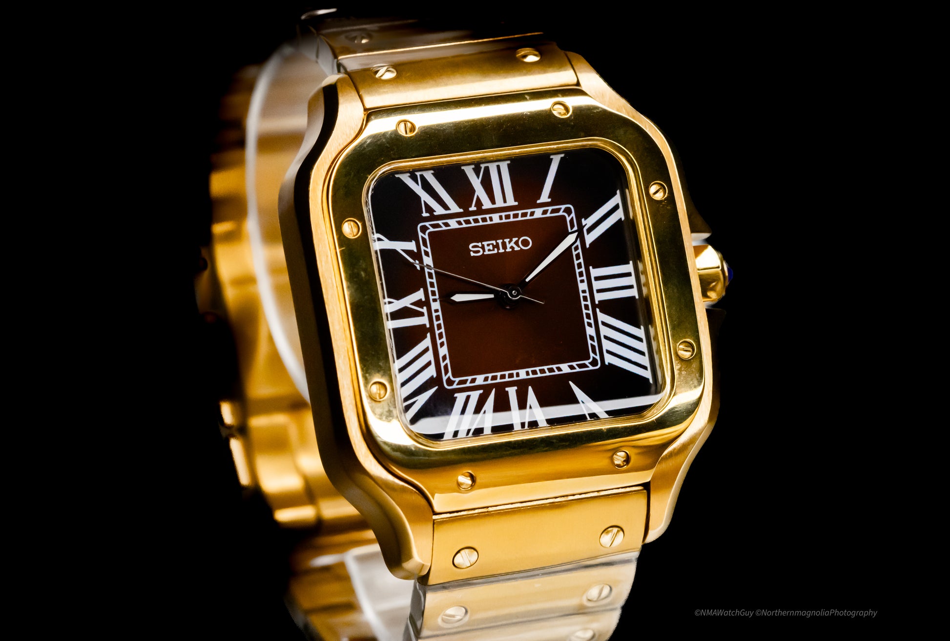 SeikoMod Santos RoseGold image 2