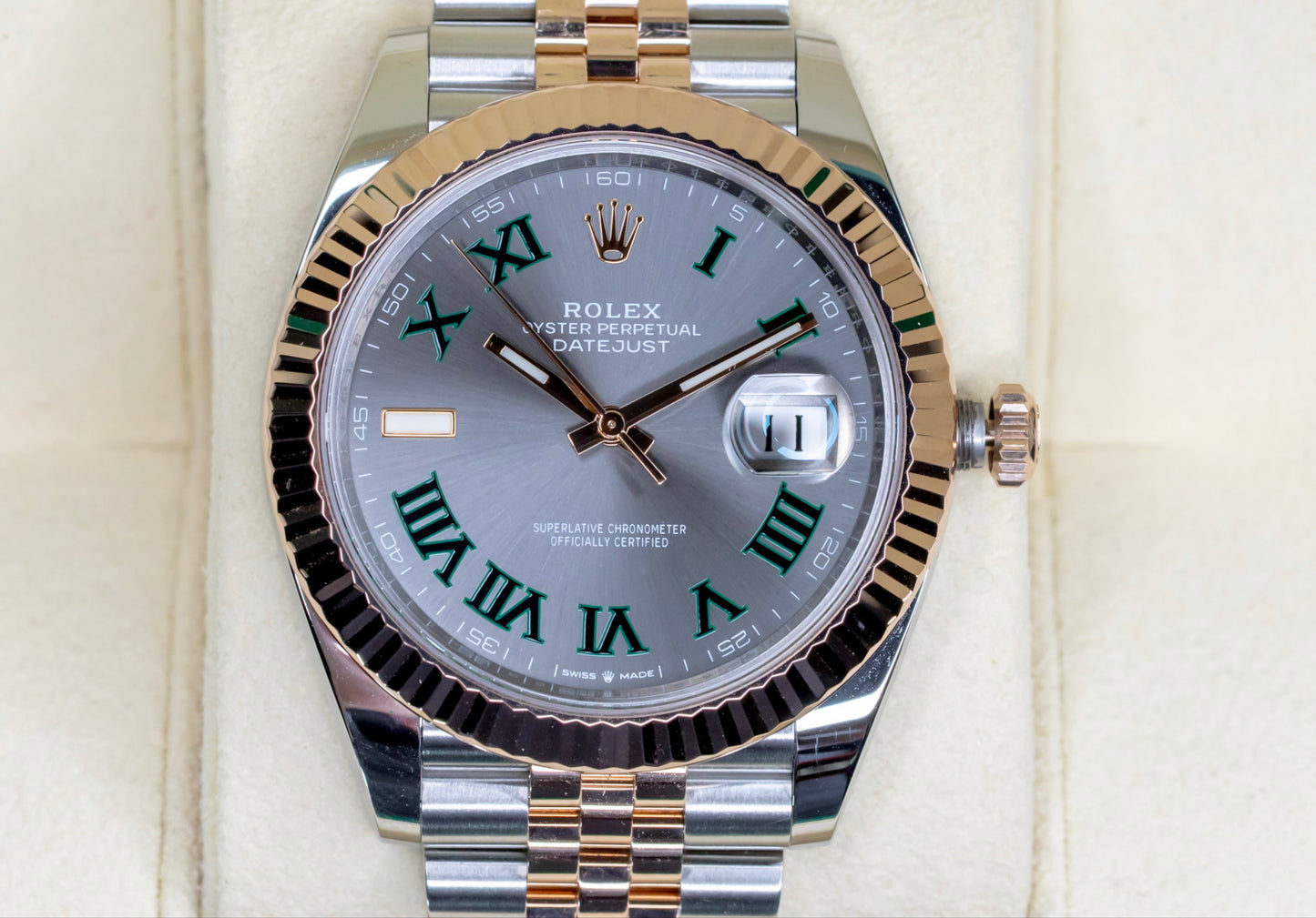 2023 Rolex "Wimbledon" Datejust 41 Everose Complete Set