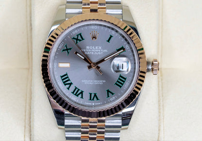 2023 Rolex "Wimbledon" Datejust 41 Everose Complete Set