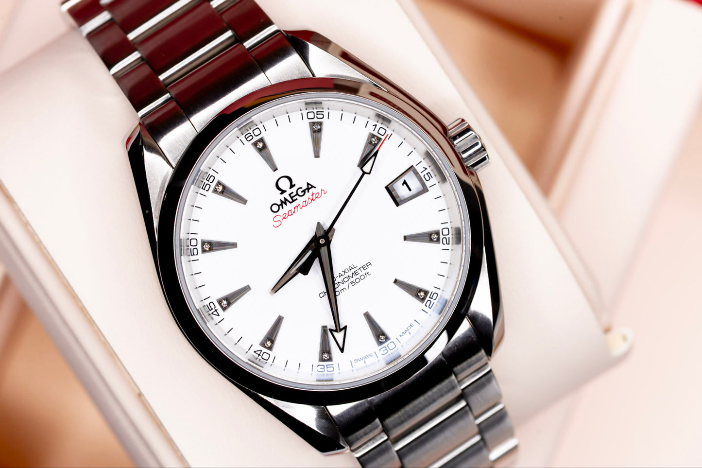 2021 Omega Seamaster AquaTerra "Diamond Index" Complete Set!