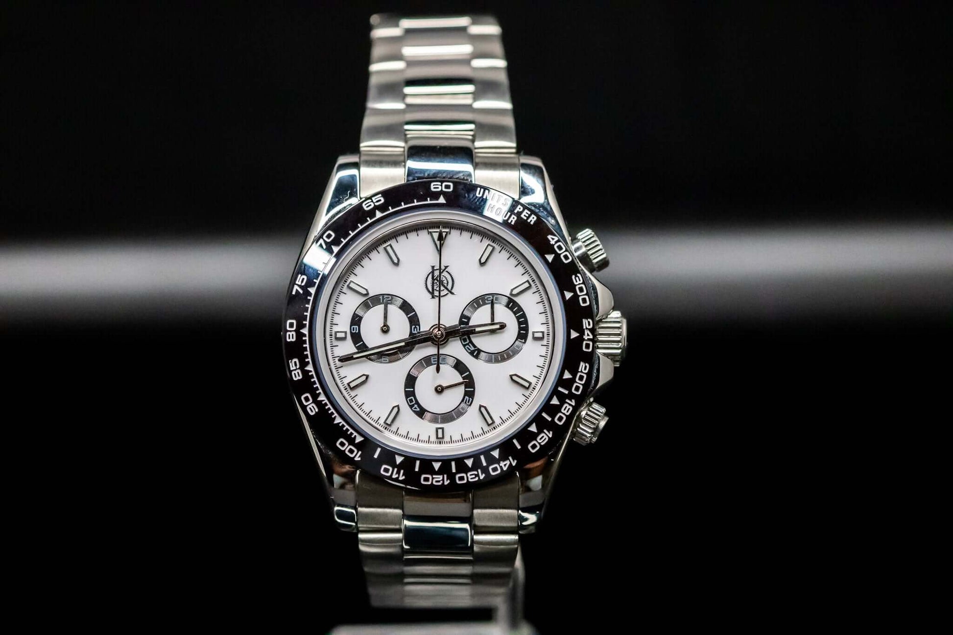 Kingdom 7750 Automatic Chronograph watch featuring Swiss movement and stainless steel design.