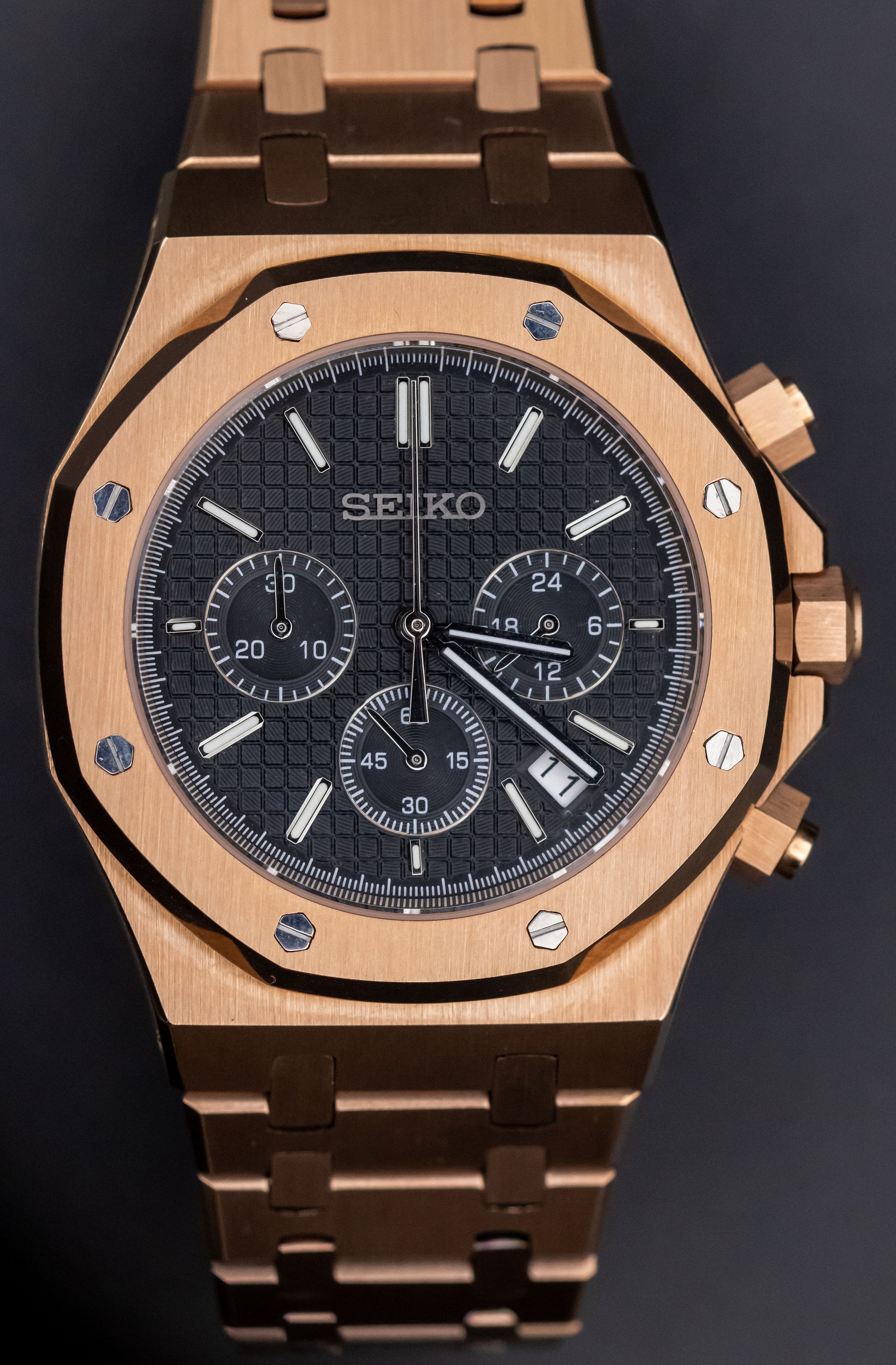 Seikomod Oak RoseGold Chrono image 4