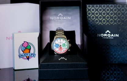 Norqain Freedom 60 Chrono 40mm – “Enjoy Life” Ice Cream Limited Edition | Full Set | BNIB
