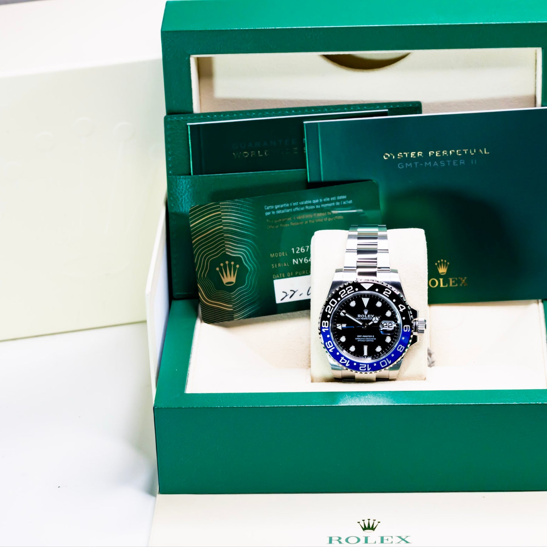 2022 Rolex GMT Master II "Batman" Complete Set