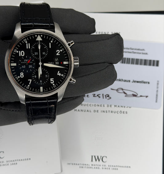 IWC Pilots Watch Chrono Original Box & Papers GREAT PRICE