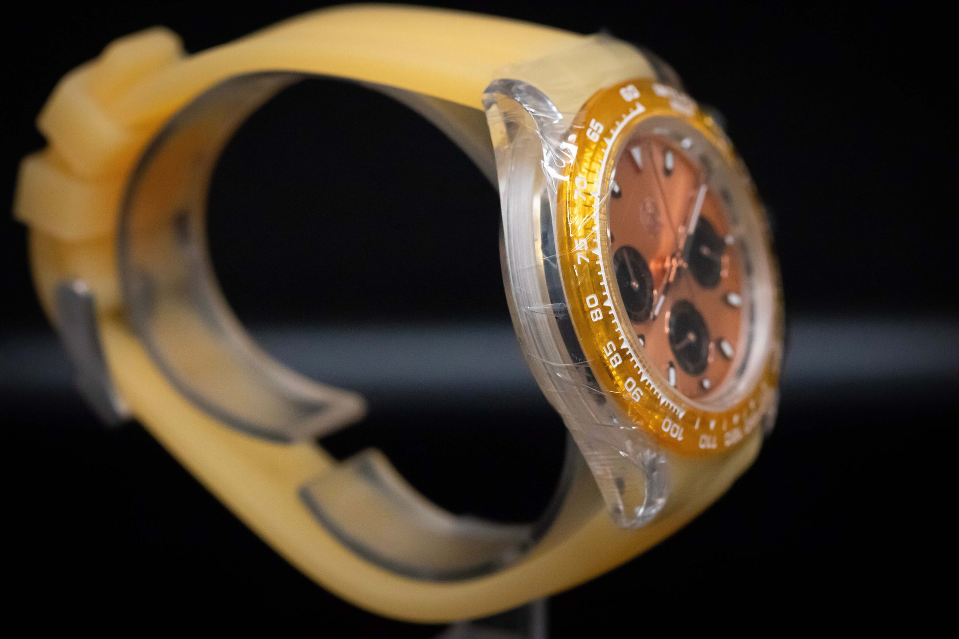 KWC Orange Ceramic Chronograph showcasing lightweight ceramic case and custom dial design.