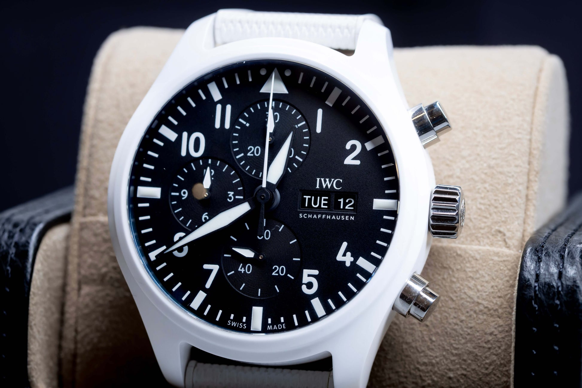 2022 IWC Pilot’s Watch Chronograph TOP GUN “Lake Tahoe” 44.5mm White Ceramic – Ref. IW389105 | Full Set
