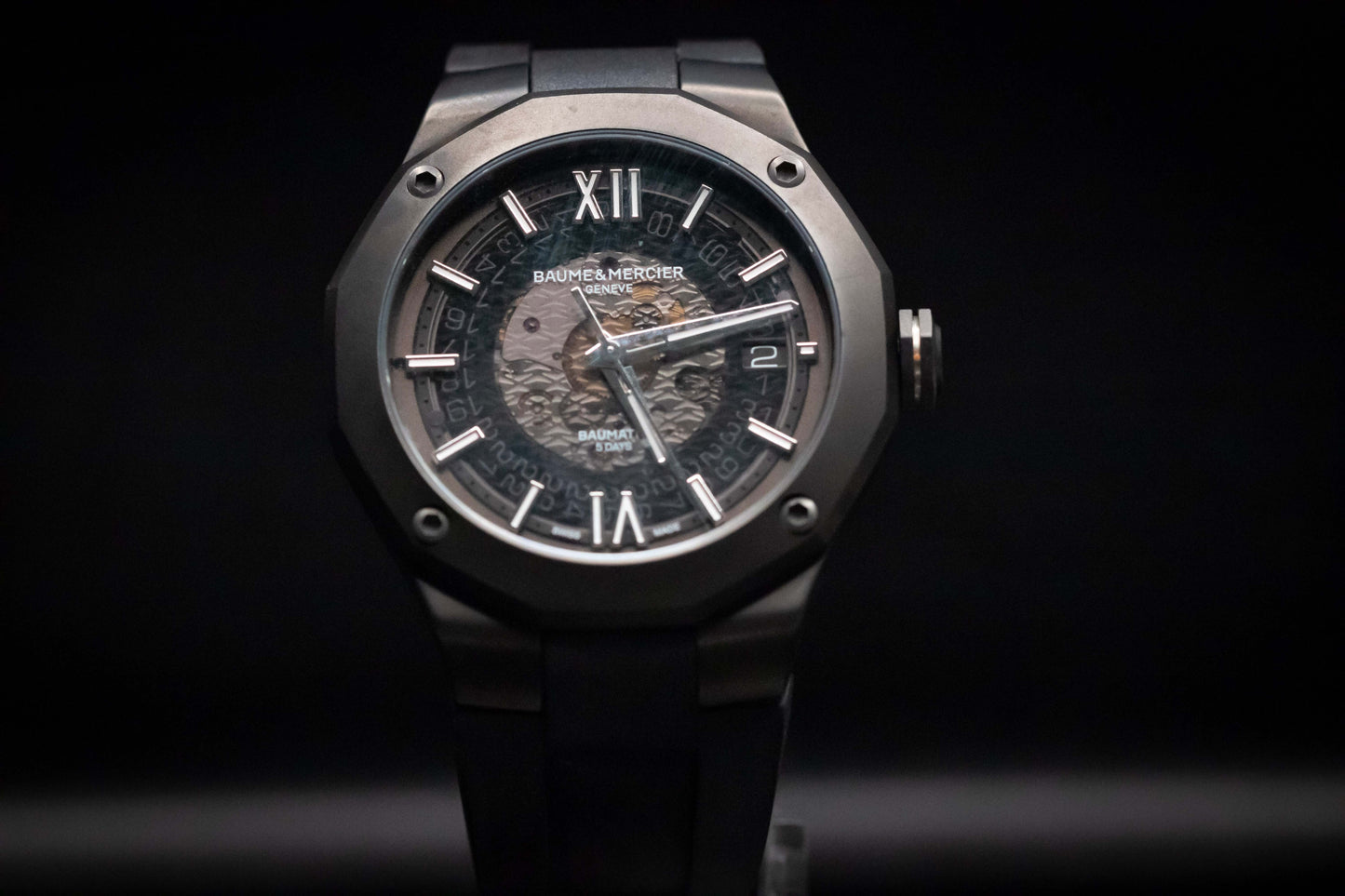 Baume & Mercier Riviera Automatic Skeleton Black-Steel ADLC (Ref. 10617)