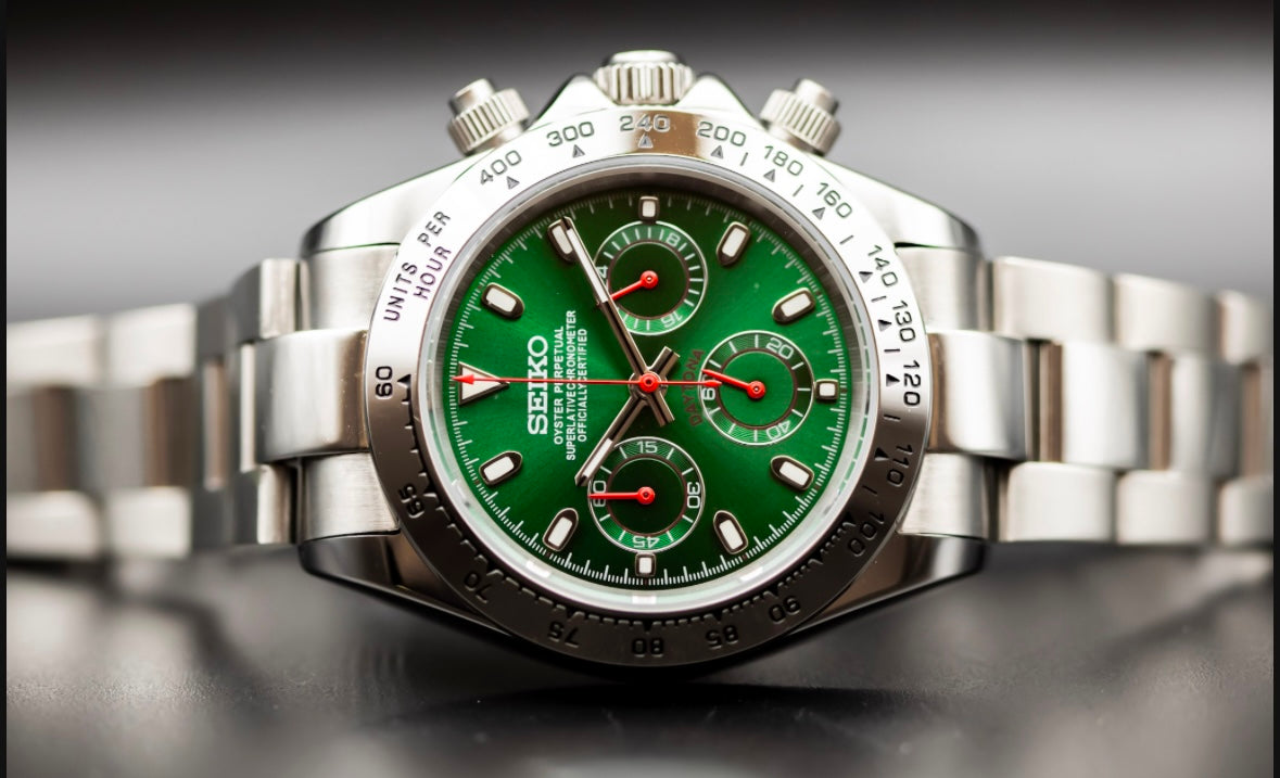 Seikomod Daytona - Green dial image 2