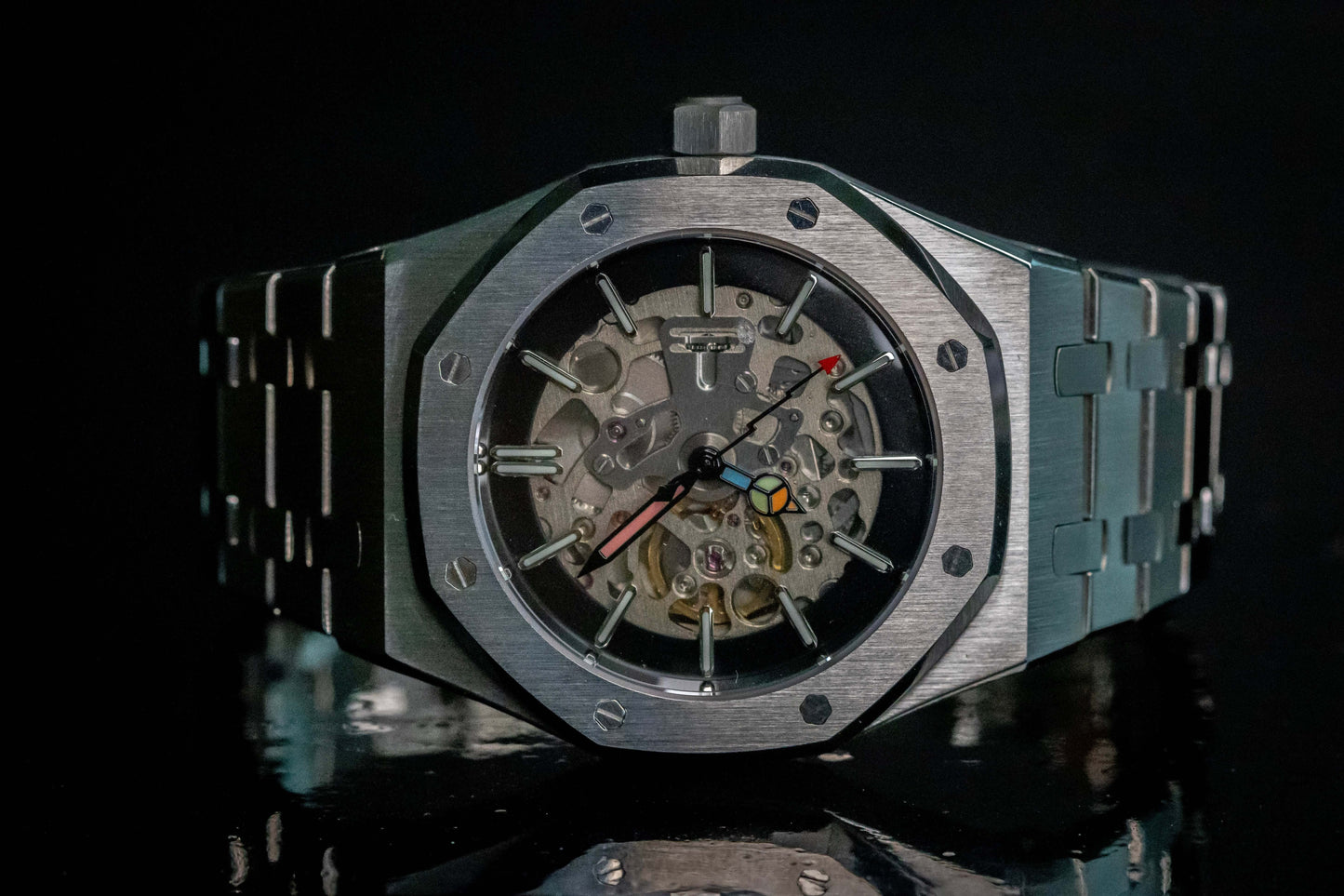 Seiko Mod Oak Skeleton Silver