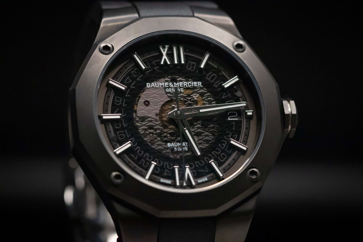 Baume & Mercier Riviera Automatic Skeleton Black-Steel ADLC (Ref. 10617)
