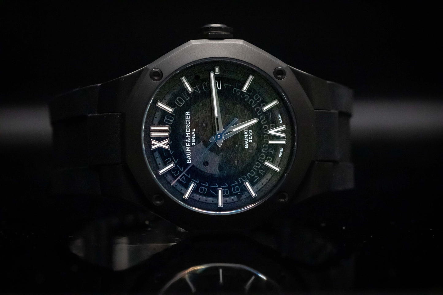 Baume & Mercier Riviera Automatic Skeleton Black-Steel ADLC (Ref. 10617)