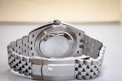 2020 Rolex DateJust 41 Slate Dial Fluted Bezel Jubilee 126334 – Full Set back view showing Jubilee bracelet.