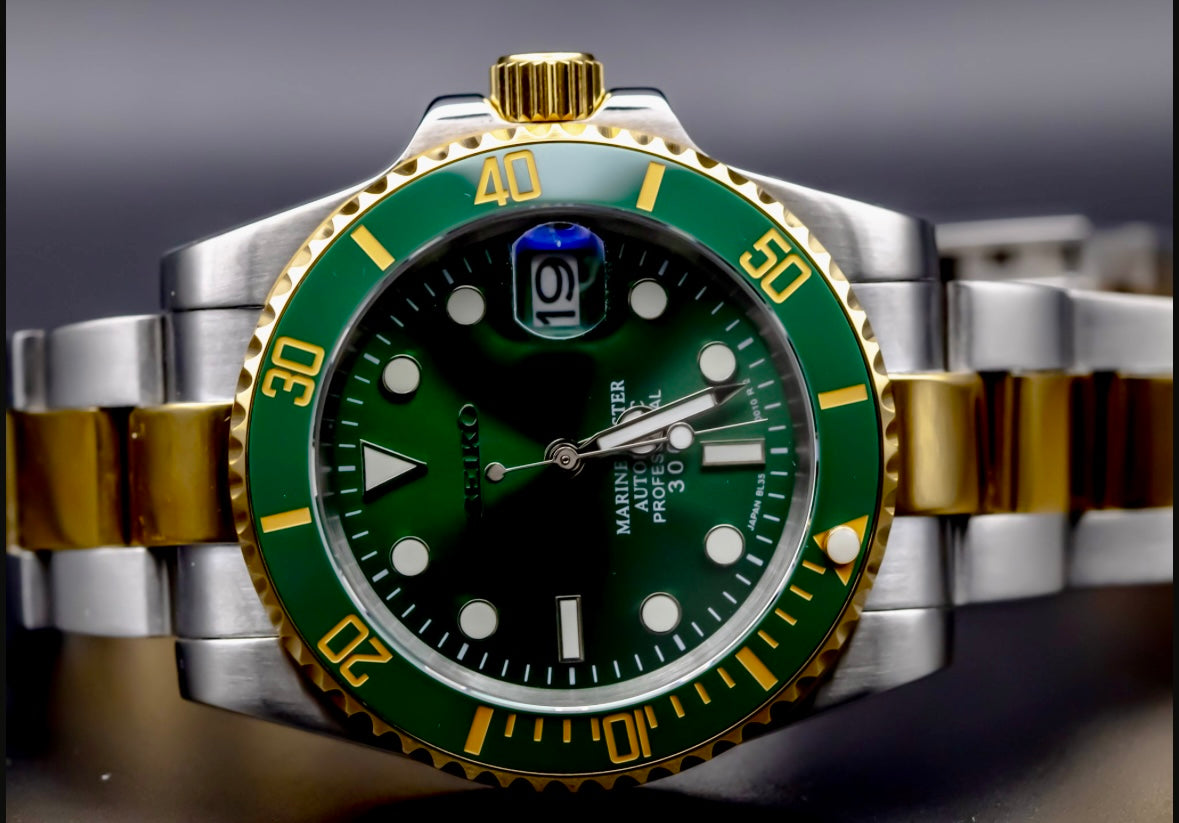 Seikomod Two Tone Green Diver image 3