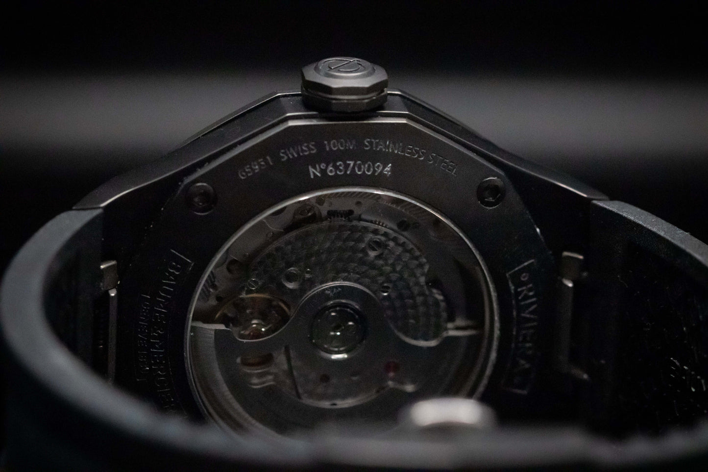 Baume & Mercier Riviera Automatic Skeleton Black-Steel ADLC (Ref. 10617)