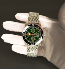 2025 BNIB - Breitling SuperOcean Chronograph Green 44mm- Breitling A13313