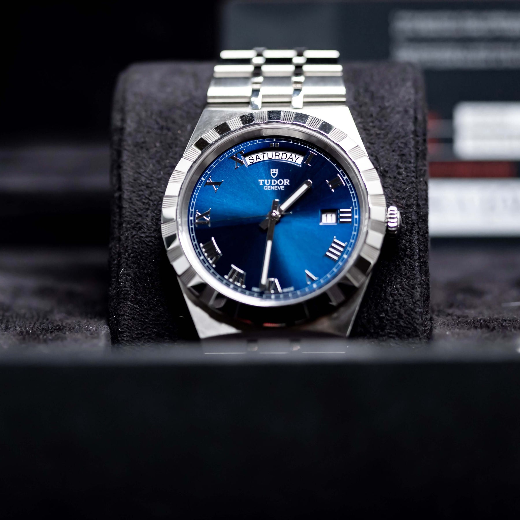 Tudor Royal 41 Blue Dial Day Date Stainless Steel M28600-0005