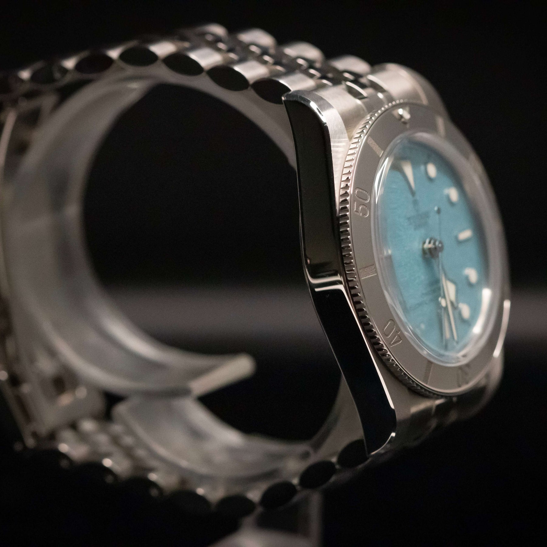 Tudor Black Bay 54 Lagoon Blue - 79000-0001 showcasing the stunning Lagoon Blue dial and automatic diver design.