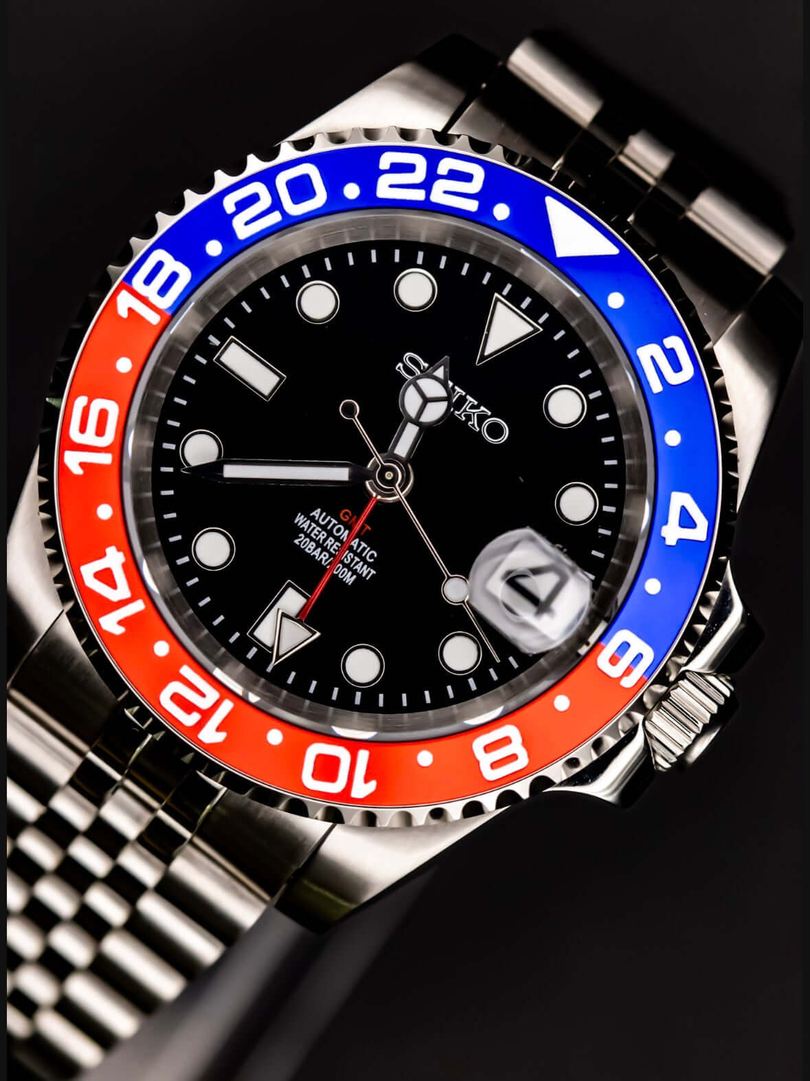 Seikomod Pepsi GMT - Custom Seiko NH35 Automatic Watch – Kingdom