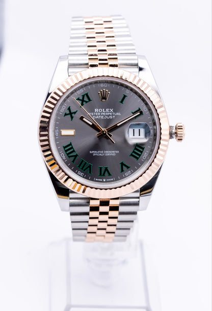 2023 Rolex "Wimbledon" Datejust 41 Everose Complete Set