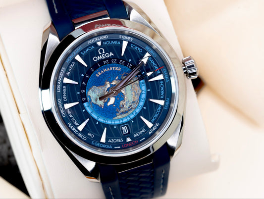 2025 Omega Seamaster Aqua Terra "World Timer" Complete Set