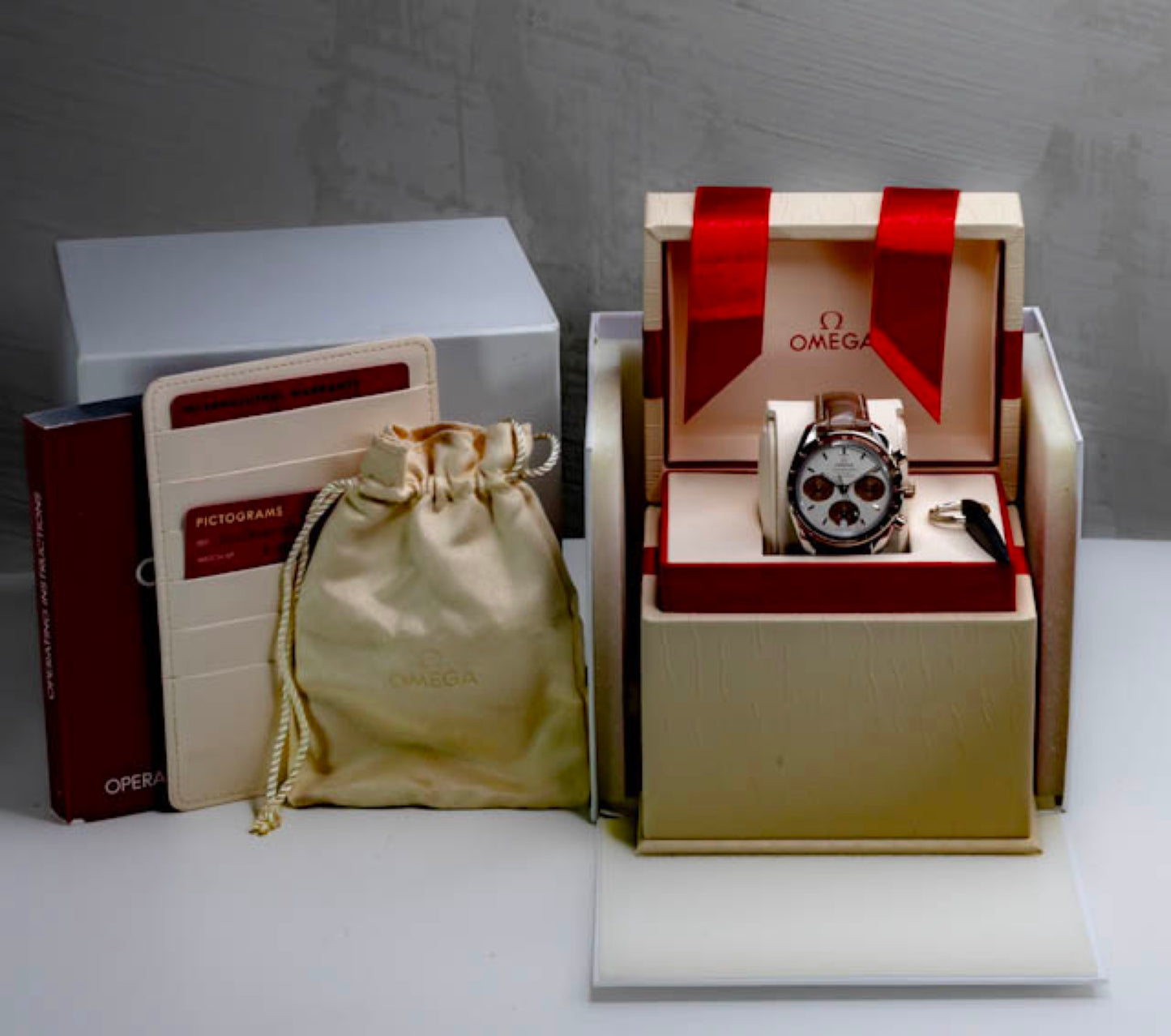 2024 Omega Speedmaster 38 Chrono "Cappuccino" Complete Set