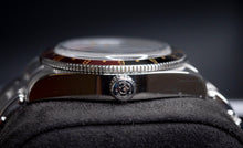 Tudor Black Bay 58 GMT Coke watch side view showcasing the crown and bezel.