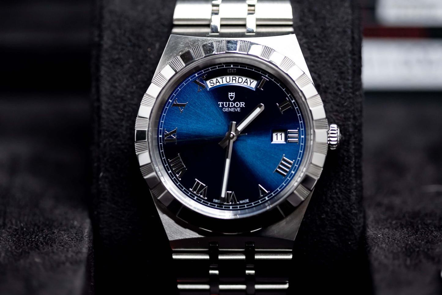 Tudor Royal 41 Blue Dial Day Date Stainless Steel M28600-0005