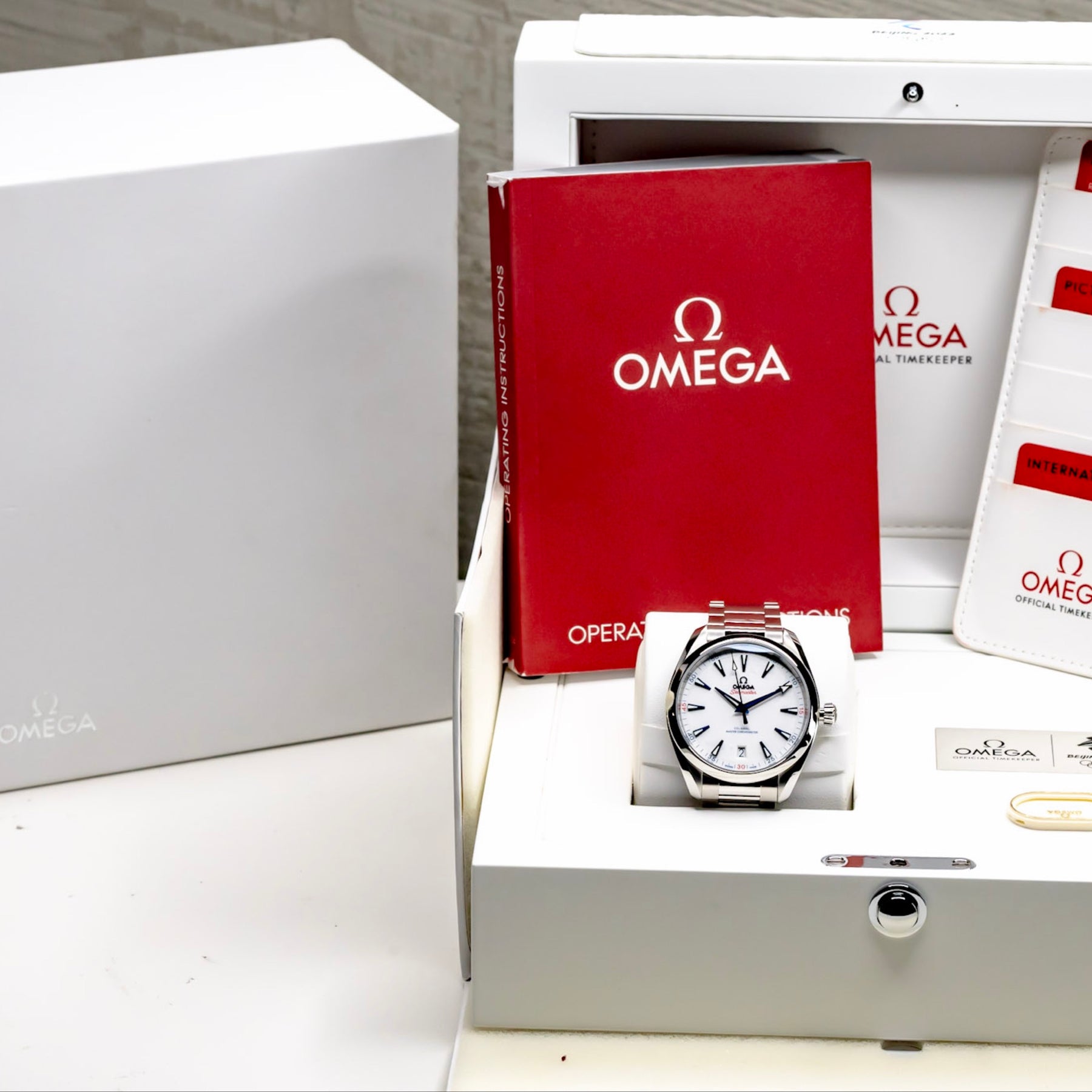 2022 Omega Aqua Terra Beijing Limited Edition Complete Set