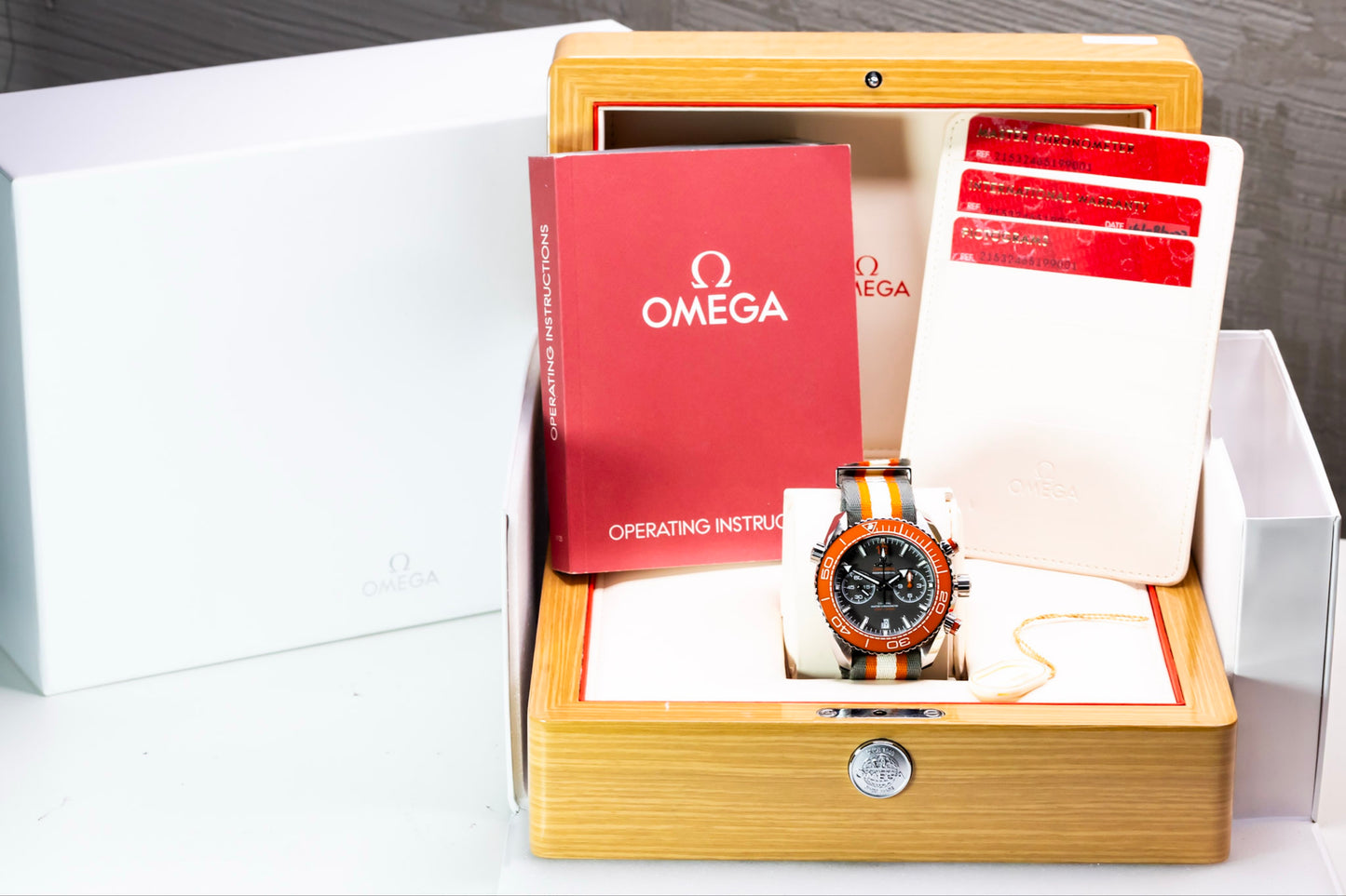2023 Omega Seamaster Planet Ocean Chronograph Complete Set