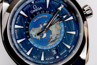 2025 Omega Seamaster Aqua Terra "World Timer" Complete Set