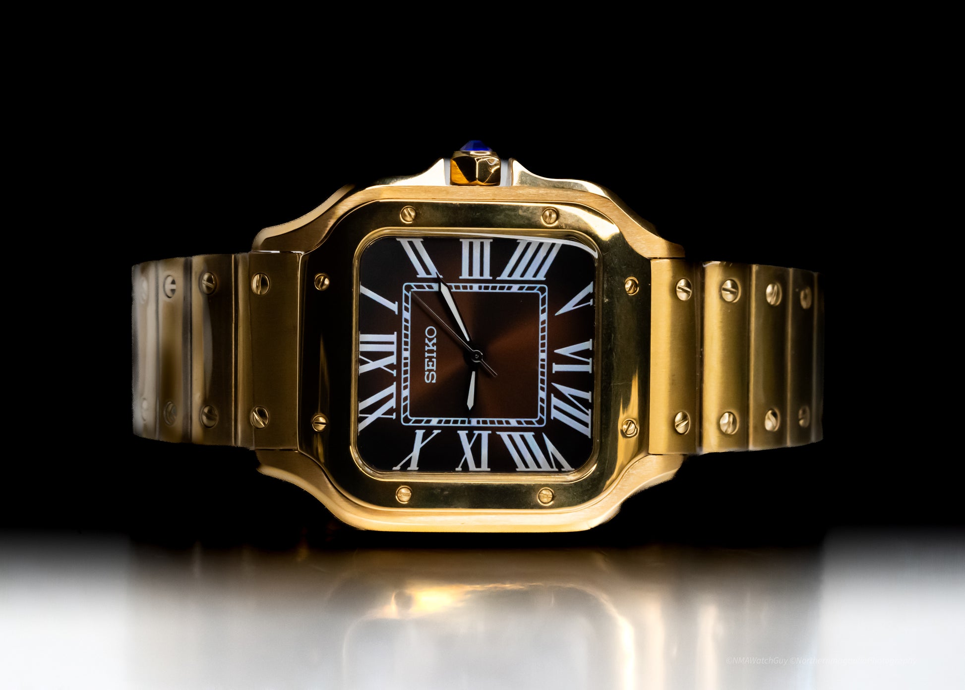 SeikoMod Santos RoseGold image 3
