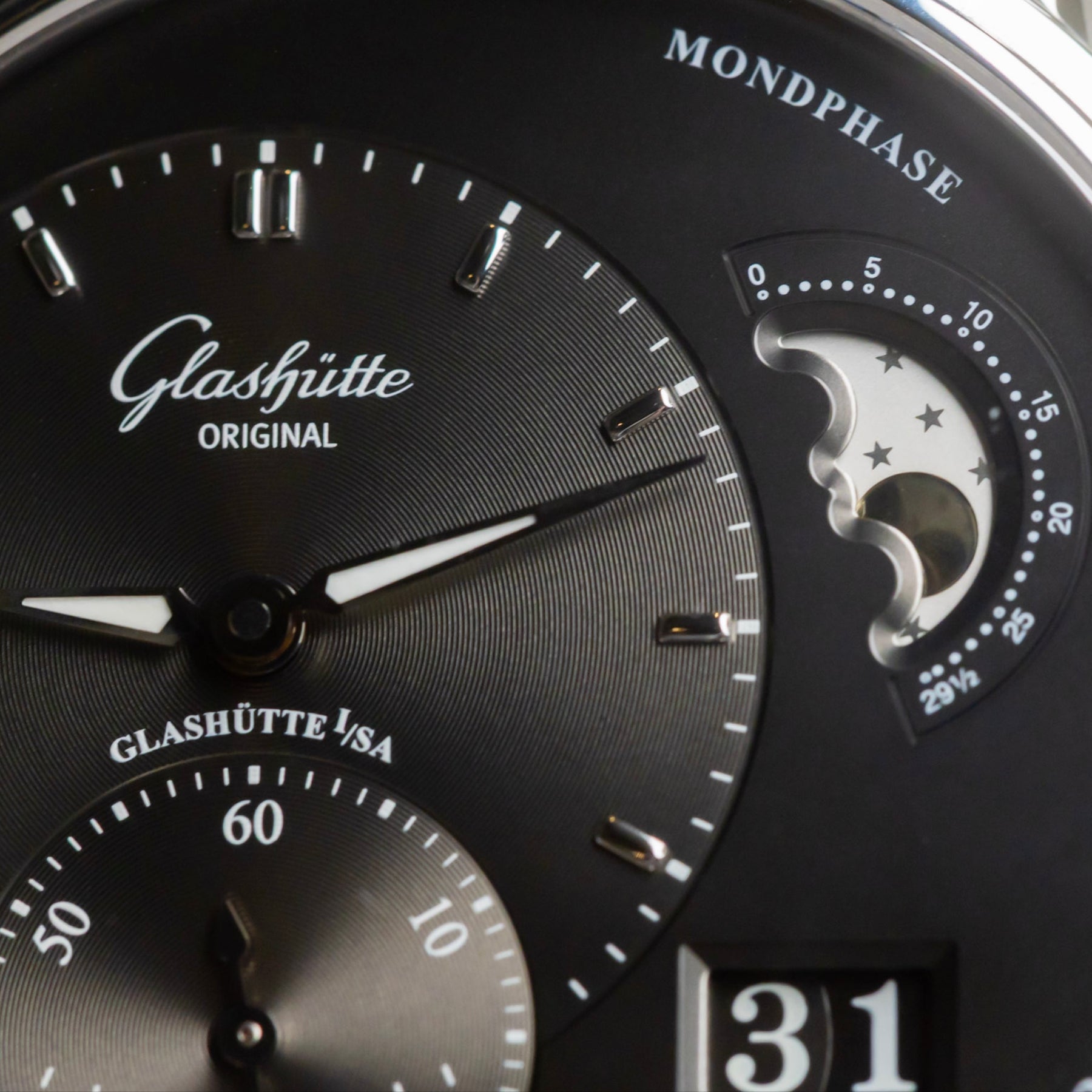 Glashütte Original PanoMaticLunar 1-90-02-43-32-24 Grey Dial 40mm Automatic Big Date