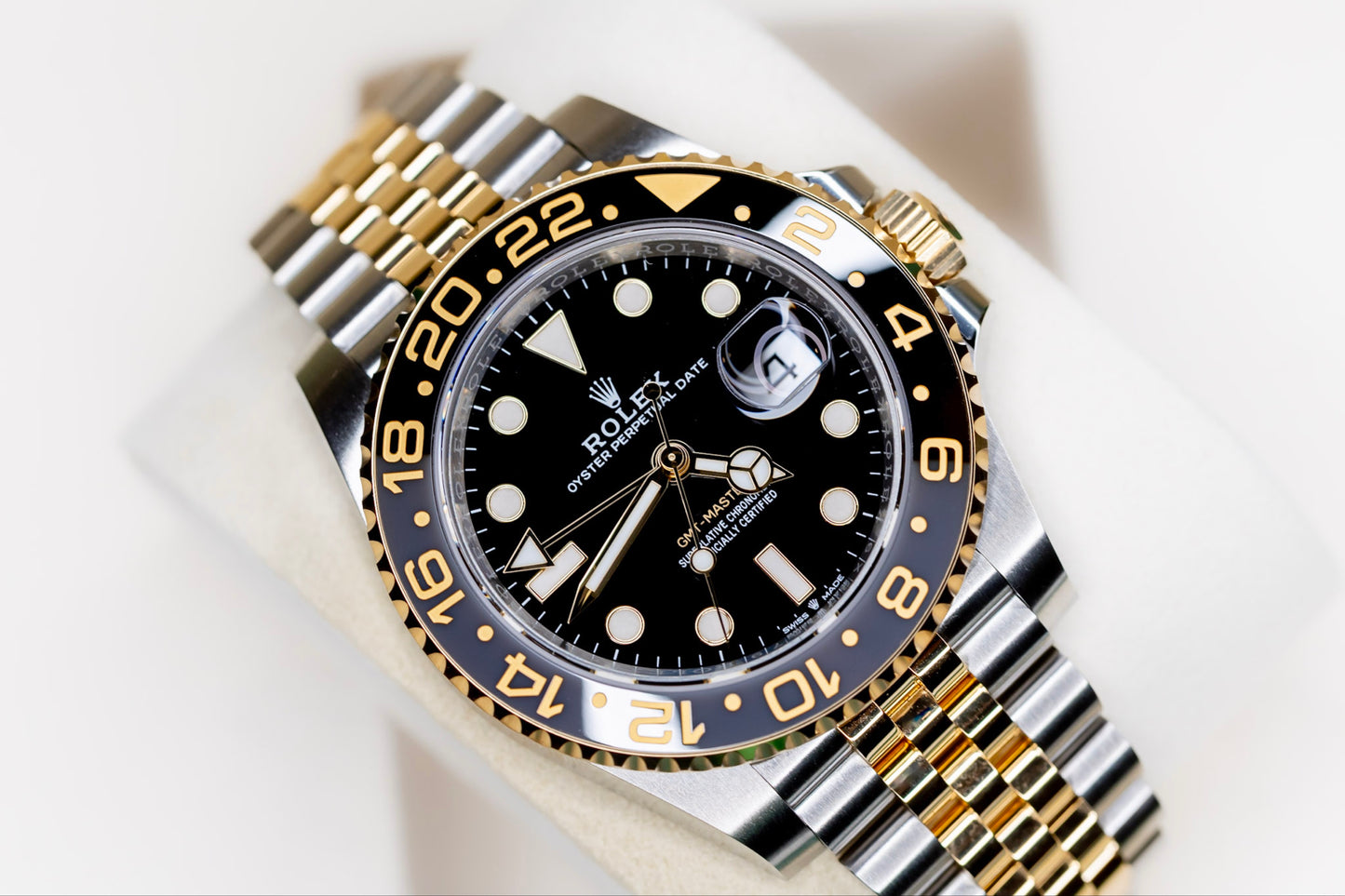 2026 Rolex GMT-Master II Zombie watch displayed with black dial and gold accents.