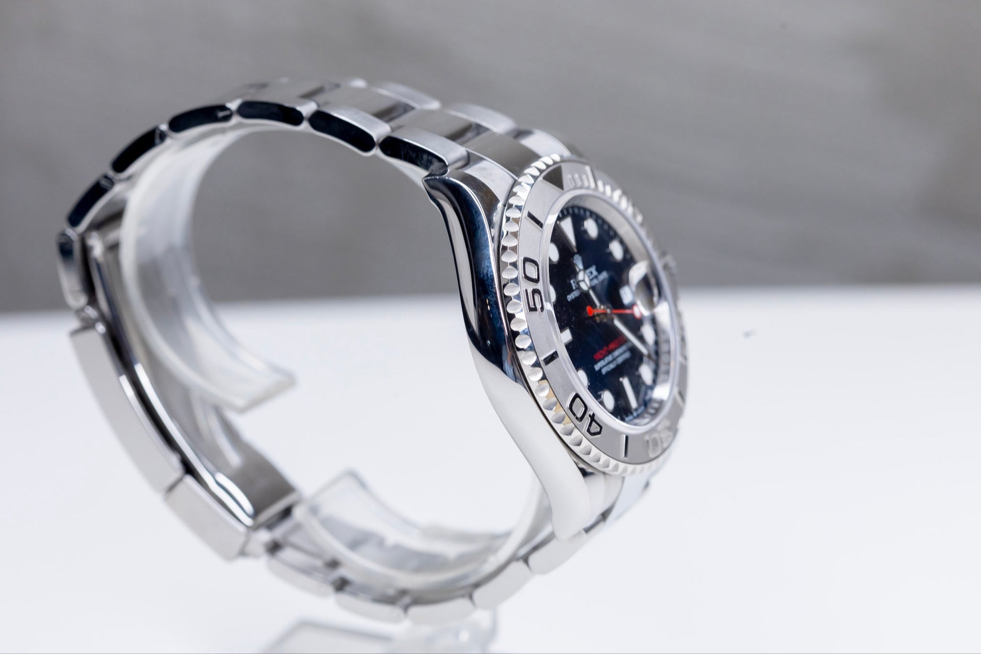 2024 Rolex Yachtmaster Superman showcasing its stunning Rolesium construction and elegant bezel.