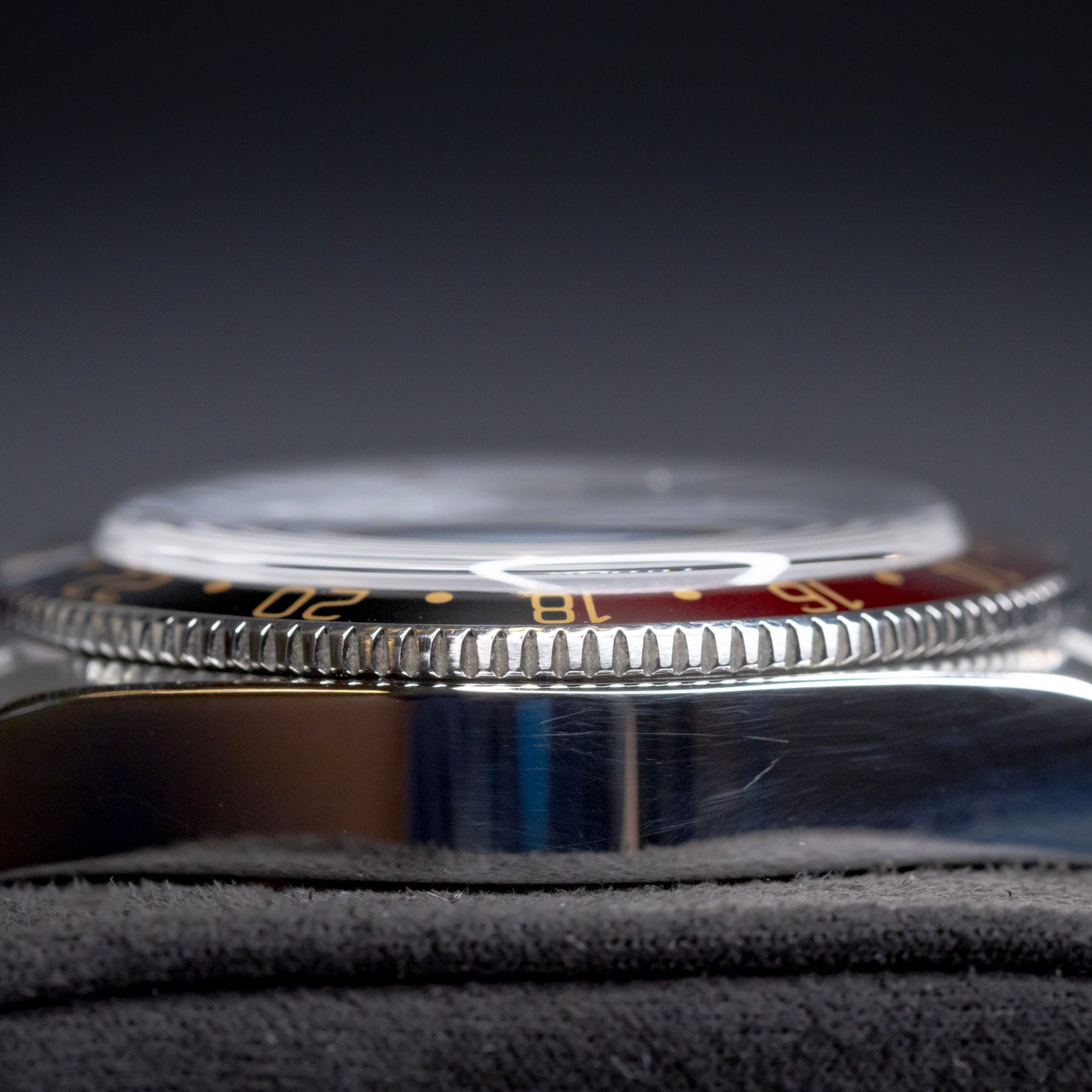 Tudor Black Bay 58 GMT Coke watch side profile showcasing the bezel and case details.